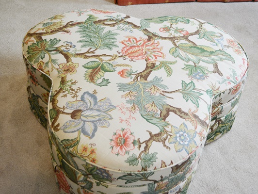 Stanford Furniture Botanical Upholstered Trefoil Ottoman