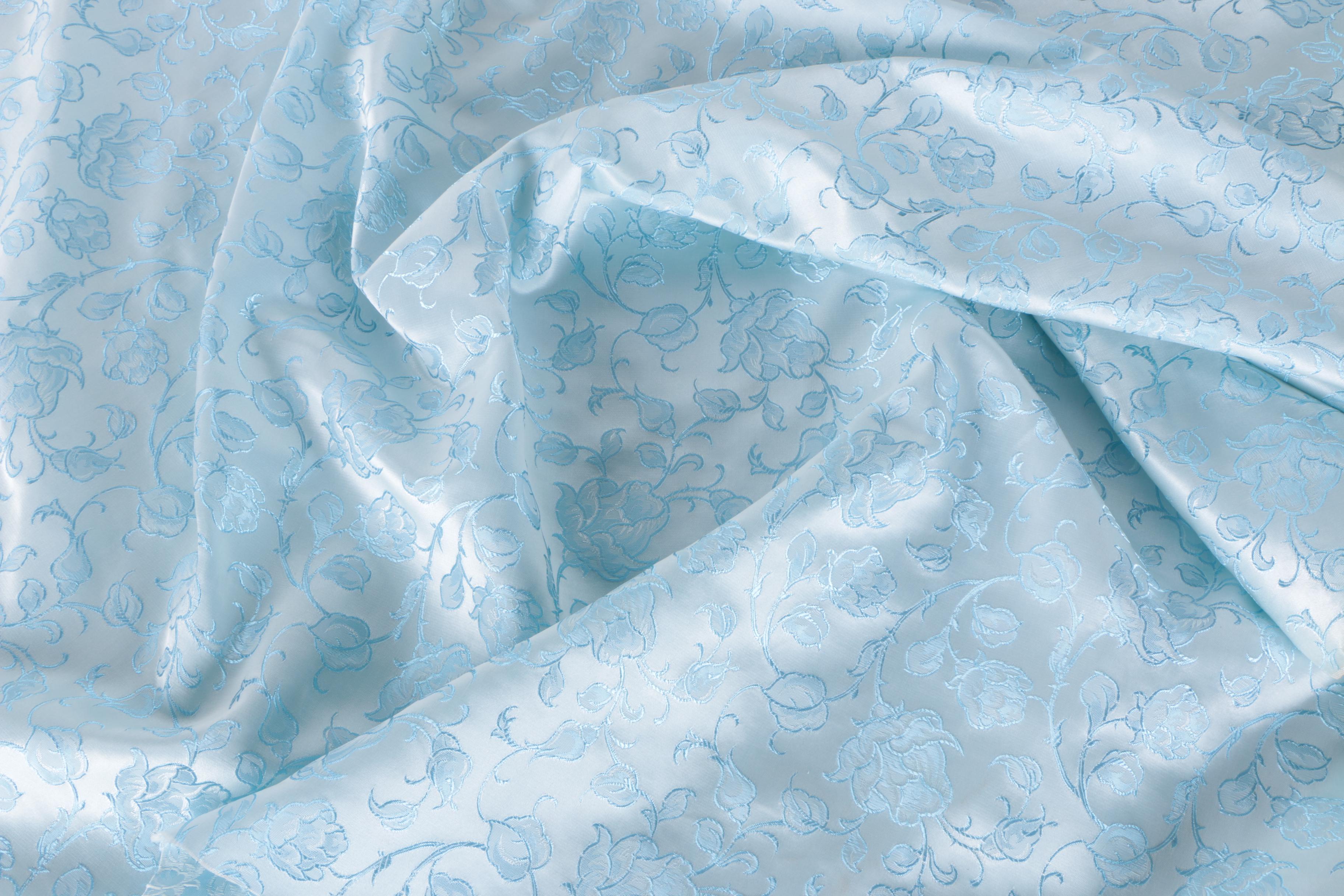 Light Blue Brocade Fabric