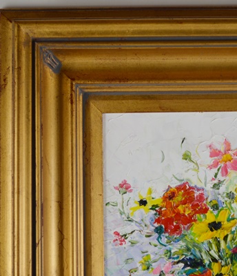 Barbara Heimann Original Oil Painting of a Summer Bouquet