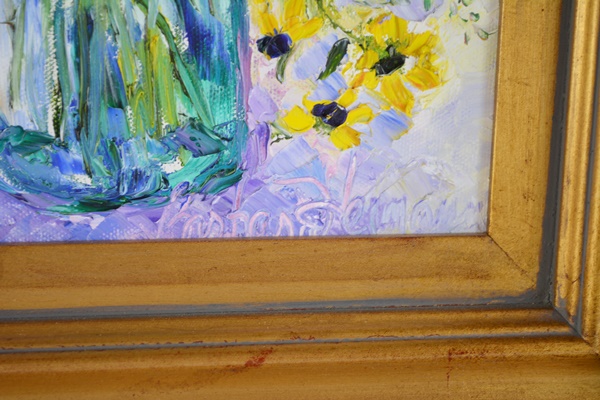 Barbara Heimann Original Oil Painting of a Summer Bouquet