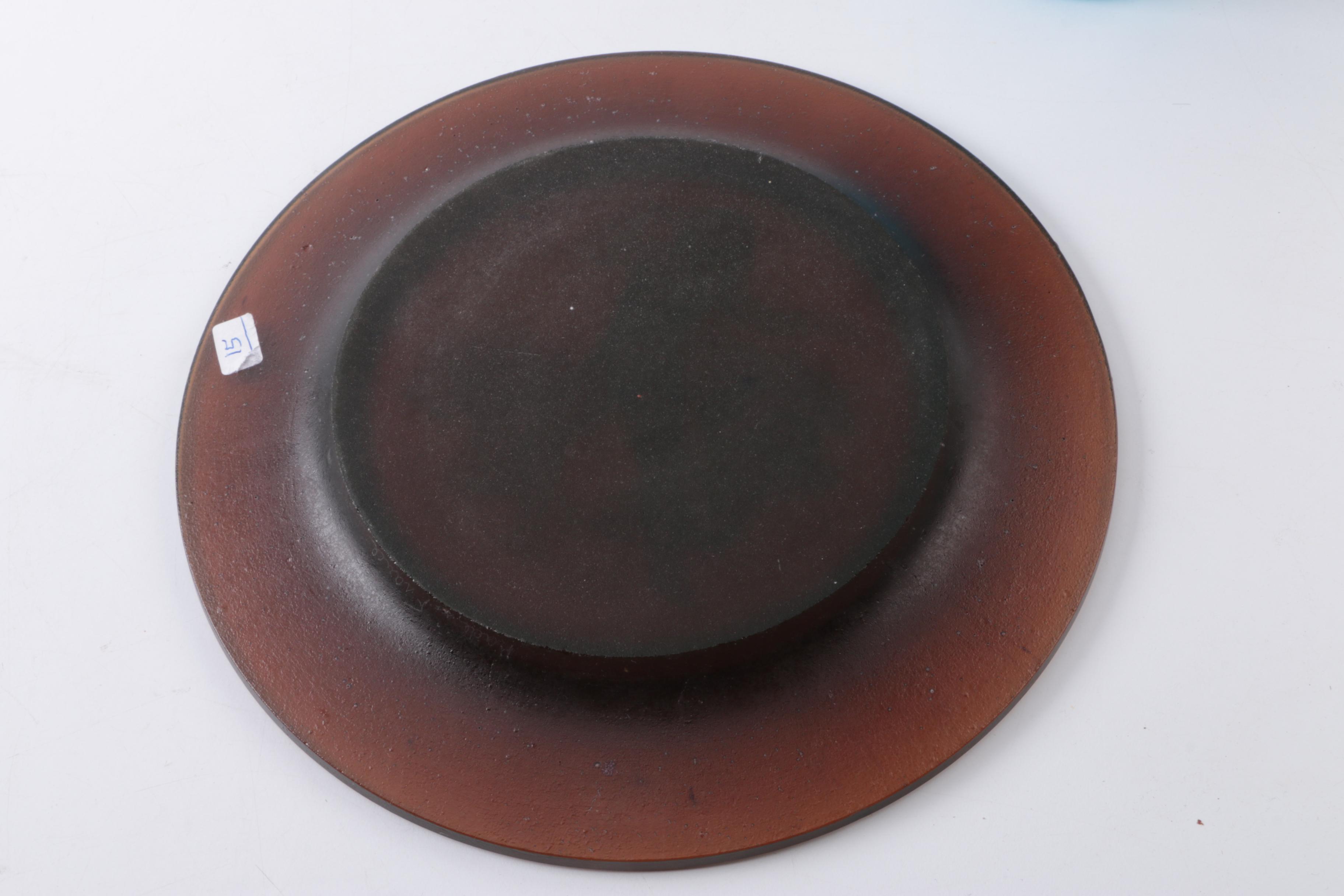 Daum Art Glass Plate "Ete" by R. Corbin Circa 1970