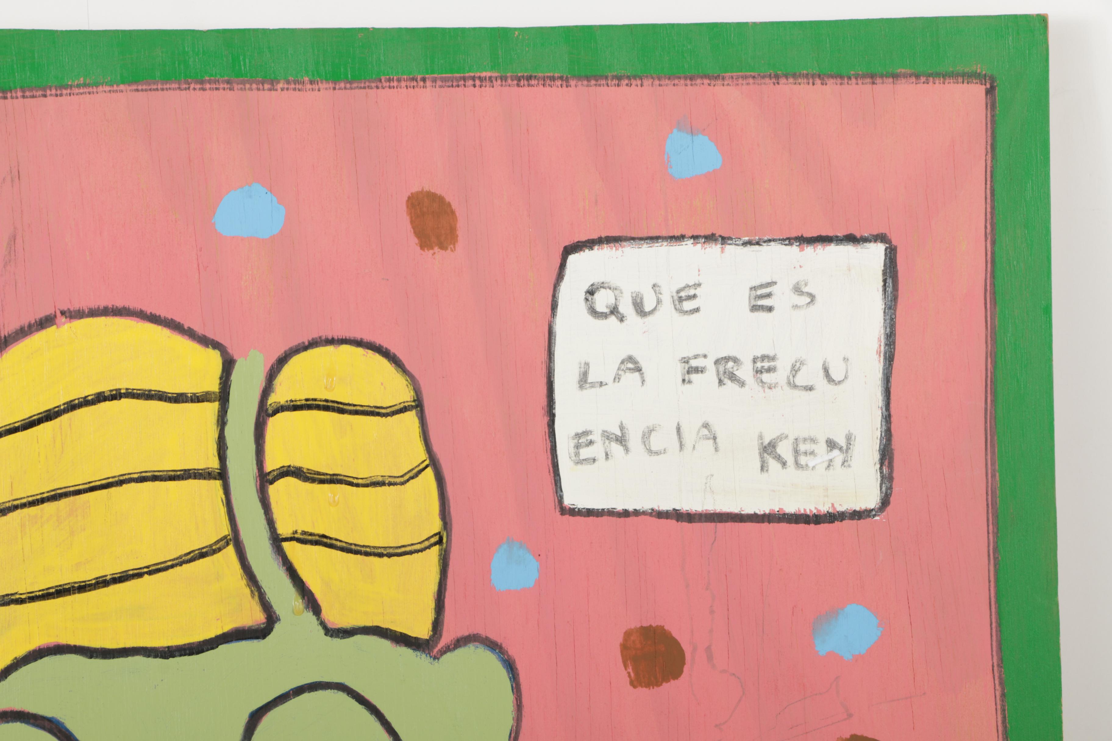 Paco Felici Acrylic Painting "Dan Rather" and Offset Lithograph of Flowers