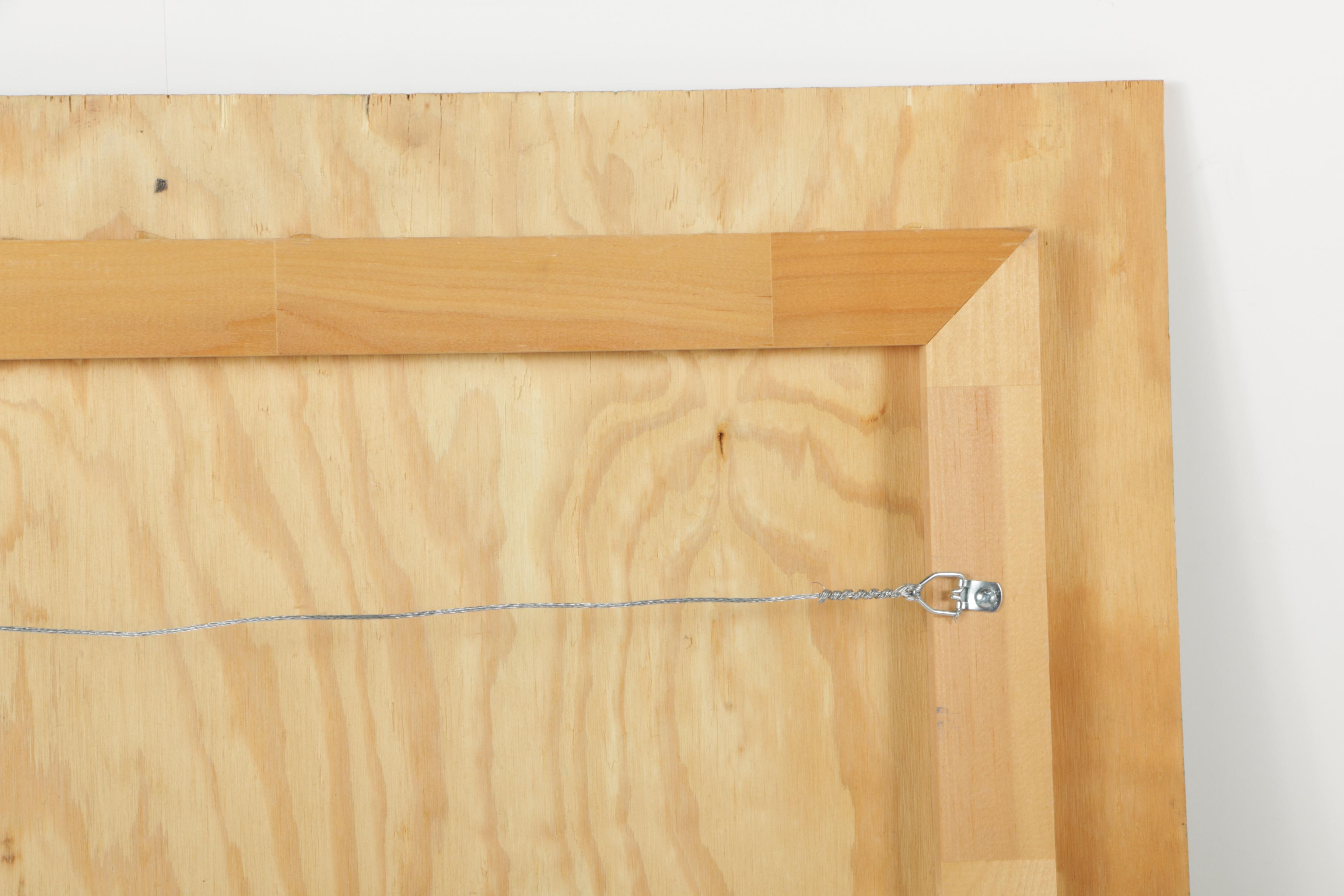 Paco Felici Acrylic Painting "Dan Rather" and Offset Lithograph of Flowers