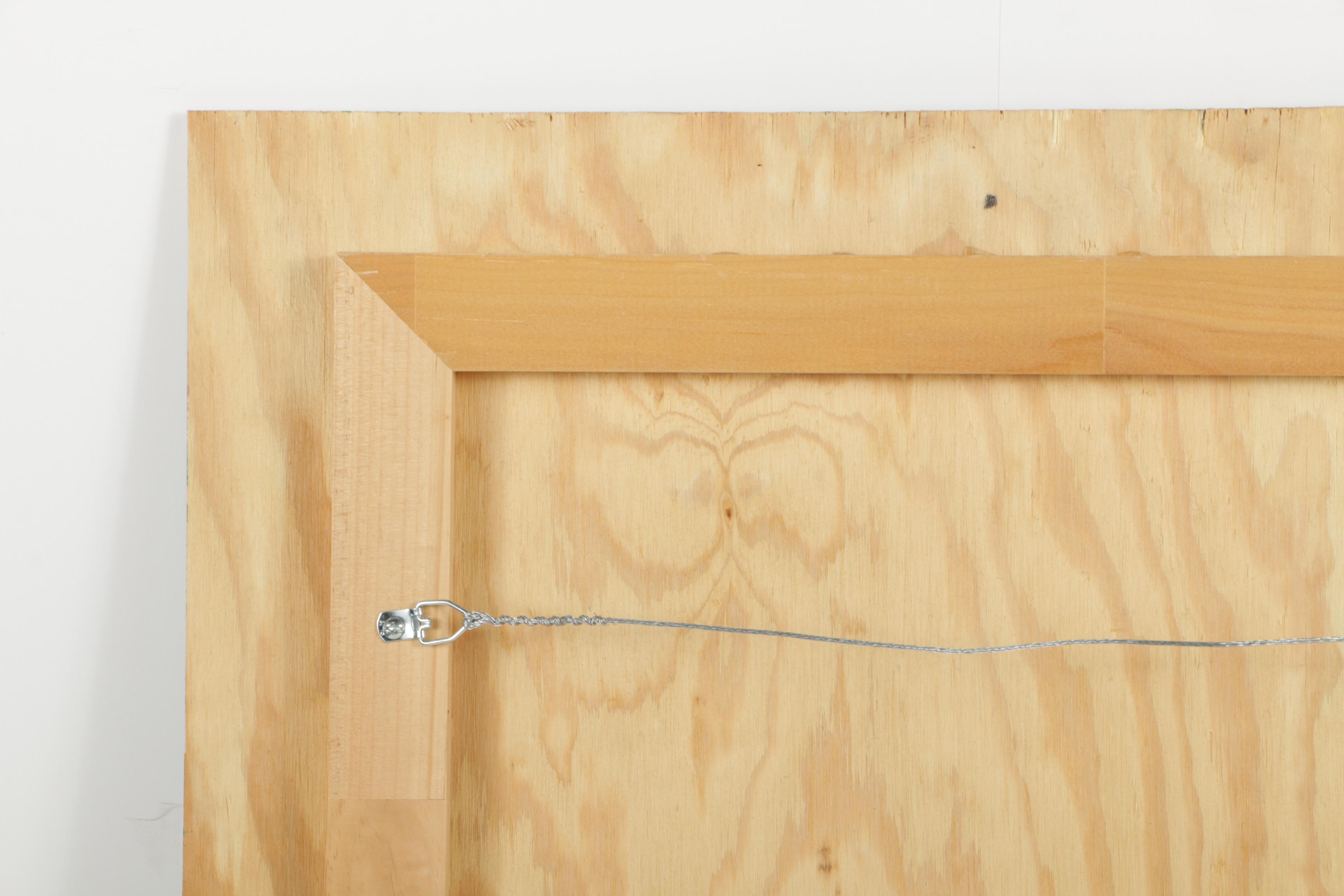 Paco Felici Acrylic Painting "Dan Rather" and Offset Lithograph of Flowers