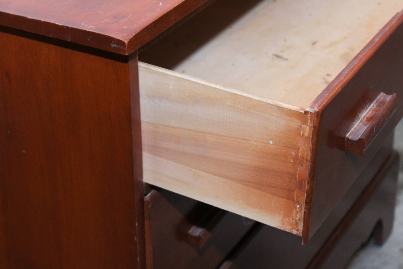 Vintage Cherry Three-Drawer Dresser