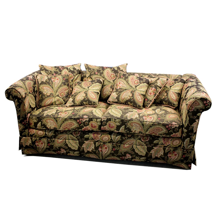 Upholstered Sofa with Accent Pillows