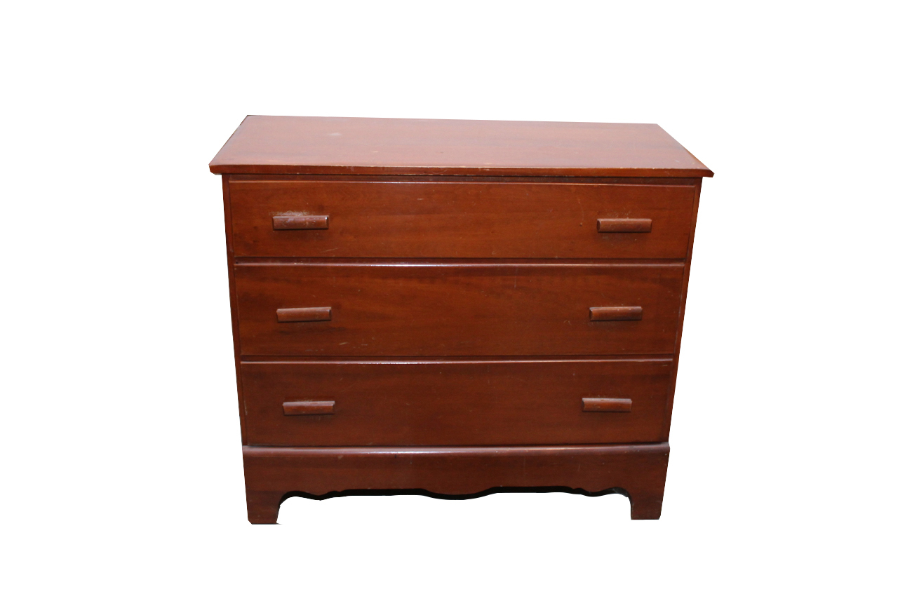 Vintage Cherry Three-Drawer Dresser