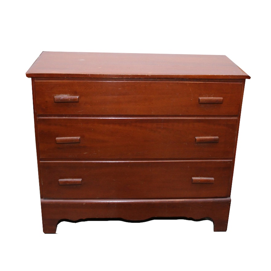 Vintage Cherry Three-Drawer Dresser