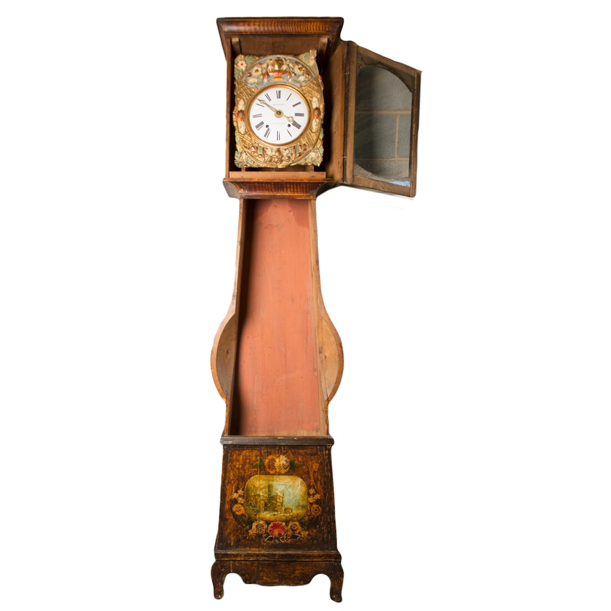 Antique French "Roux-Gras" Grandfather Clock