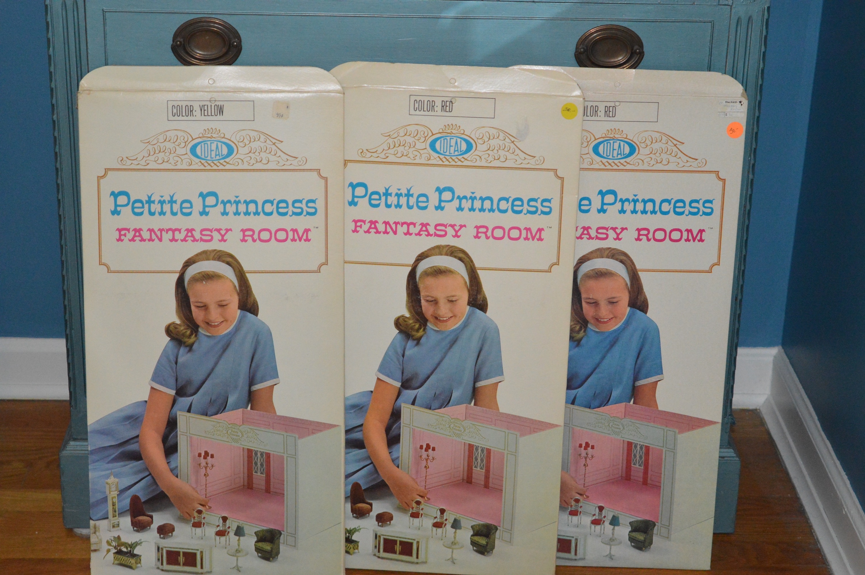 Vintage Petite Princess Dollhouse created in a Vintage China Cabinet