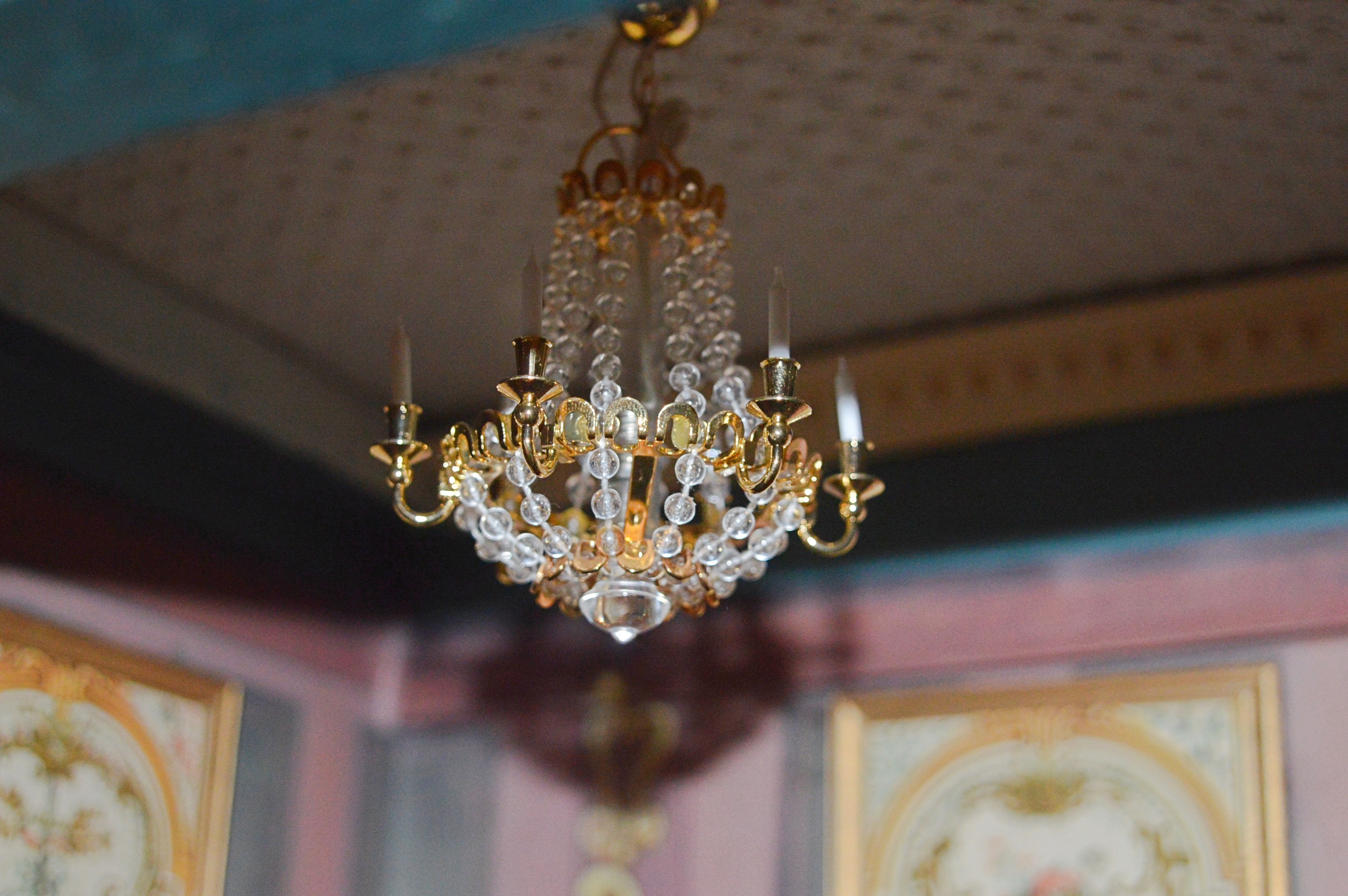 Vintage Petite Princess Dollhouse created in a Vintage China Cabinet