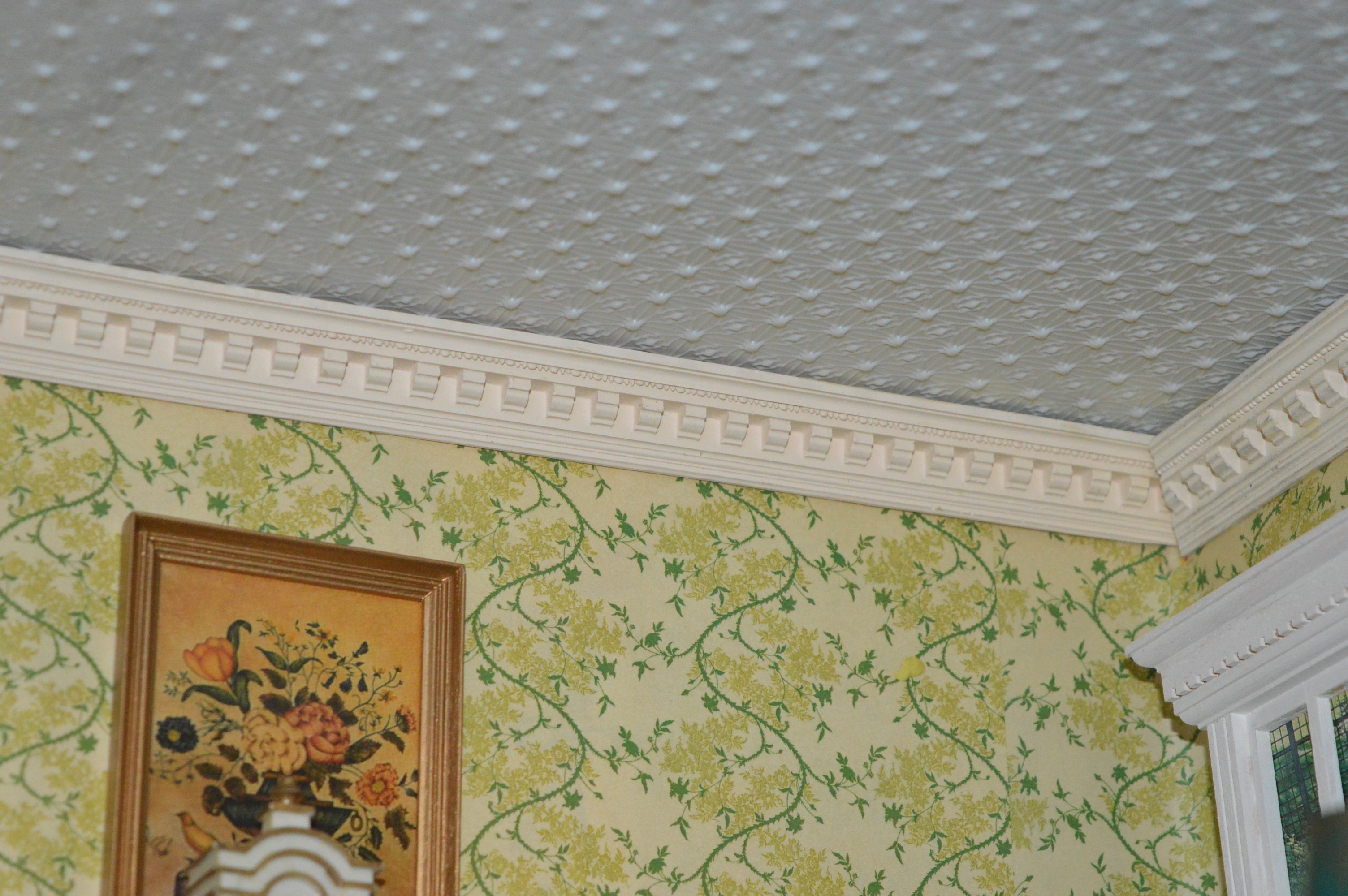 Vintage Petite Princess Dollhouse created in a Vintage China Cabinet