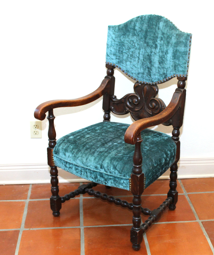 Antique Revival Style Oak Dining Room Chairs