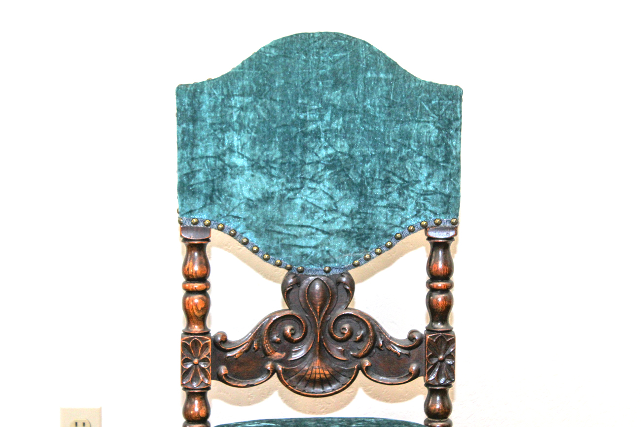 Antique Revival Style Oak Dining Room Chairs