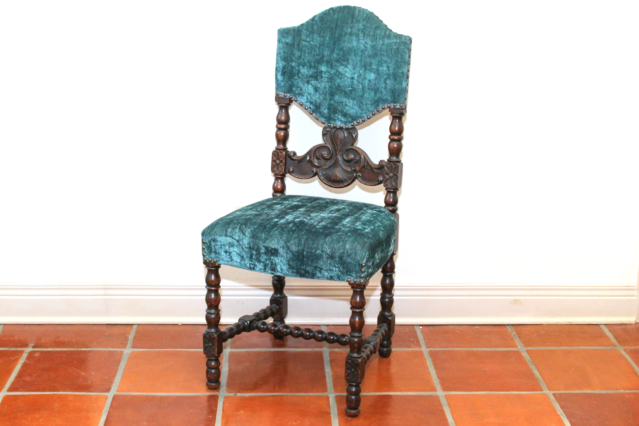 Antique Revival Style Oak Dining Room Chairs