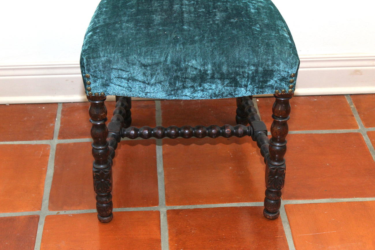 Antique Revival Style Oak Dining Room Chairs