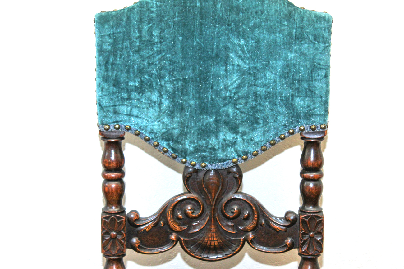 Antique Revival Style Oak Dining Room Chairs