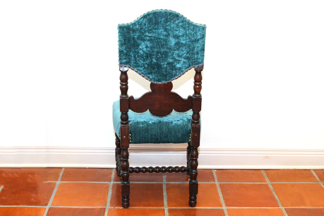 Antique Revival Style Oak Dining Room Chairs
