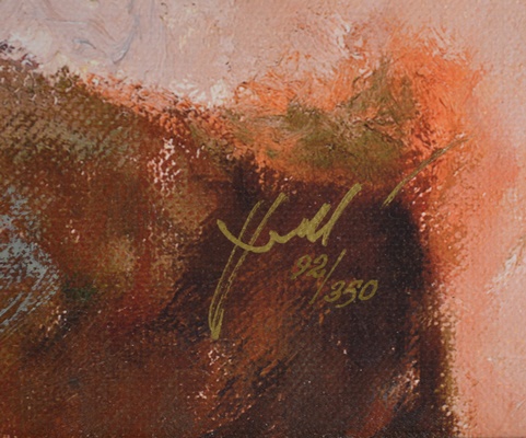 Hand Embellished Giclee "Jasmine" After Hua Chen