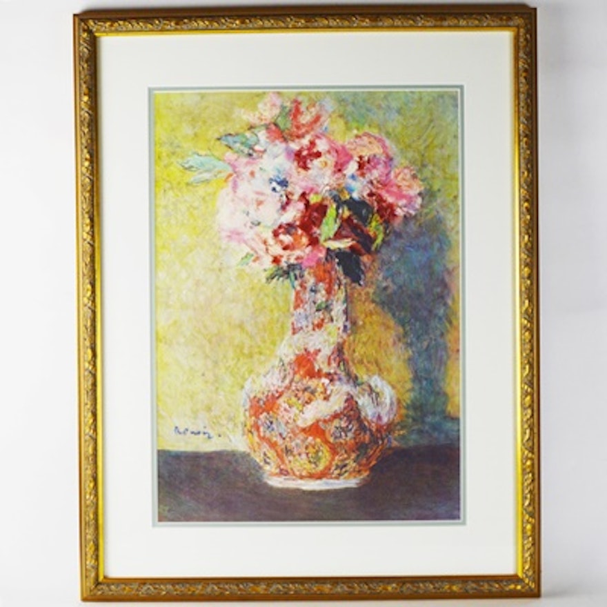 Offset Lithograph "Bouquet In a Vase" After Pierre-Auguste Renoir