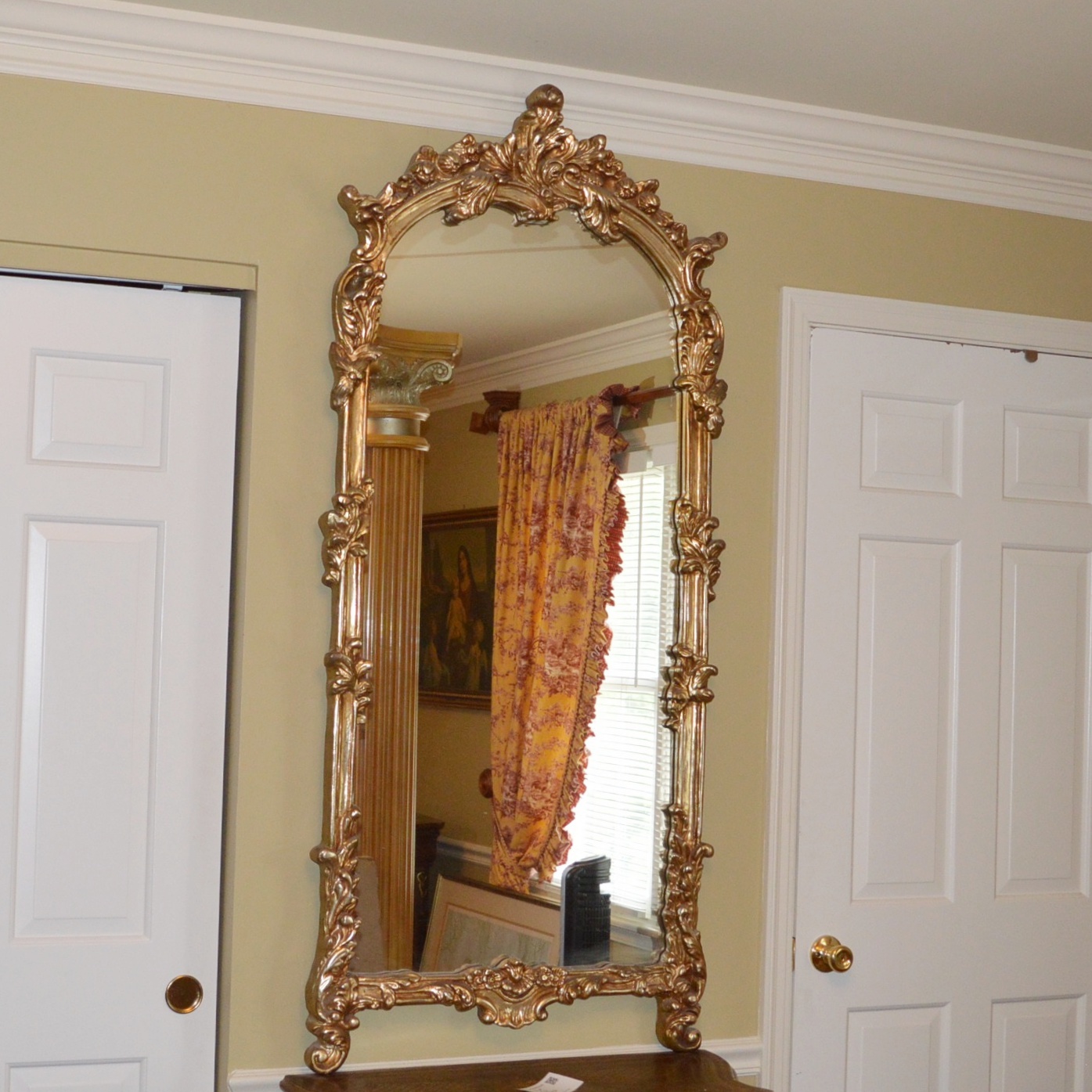Carved Gilt Wood Wall Mirror