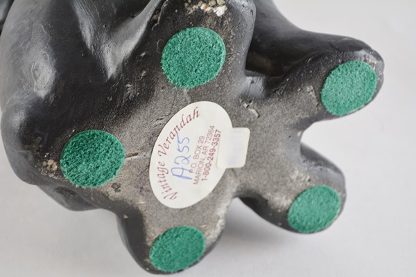 Black Ceramic Bunny Figurine