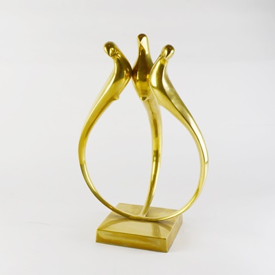 Figurative Brass Bird Sculpture