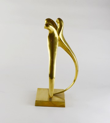 Figurative Brass Bird Sculpture