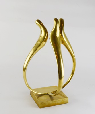 Figurative Brass Bird Sculpture