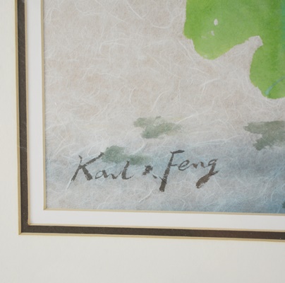 Karl J. Feng Original Watercolor "Lotus"