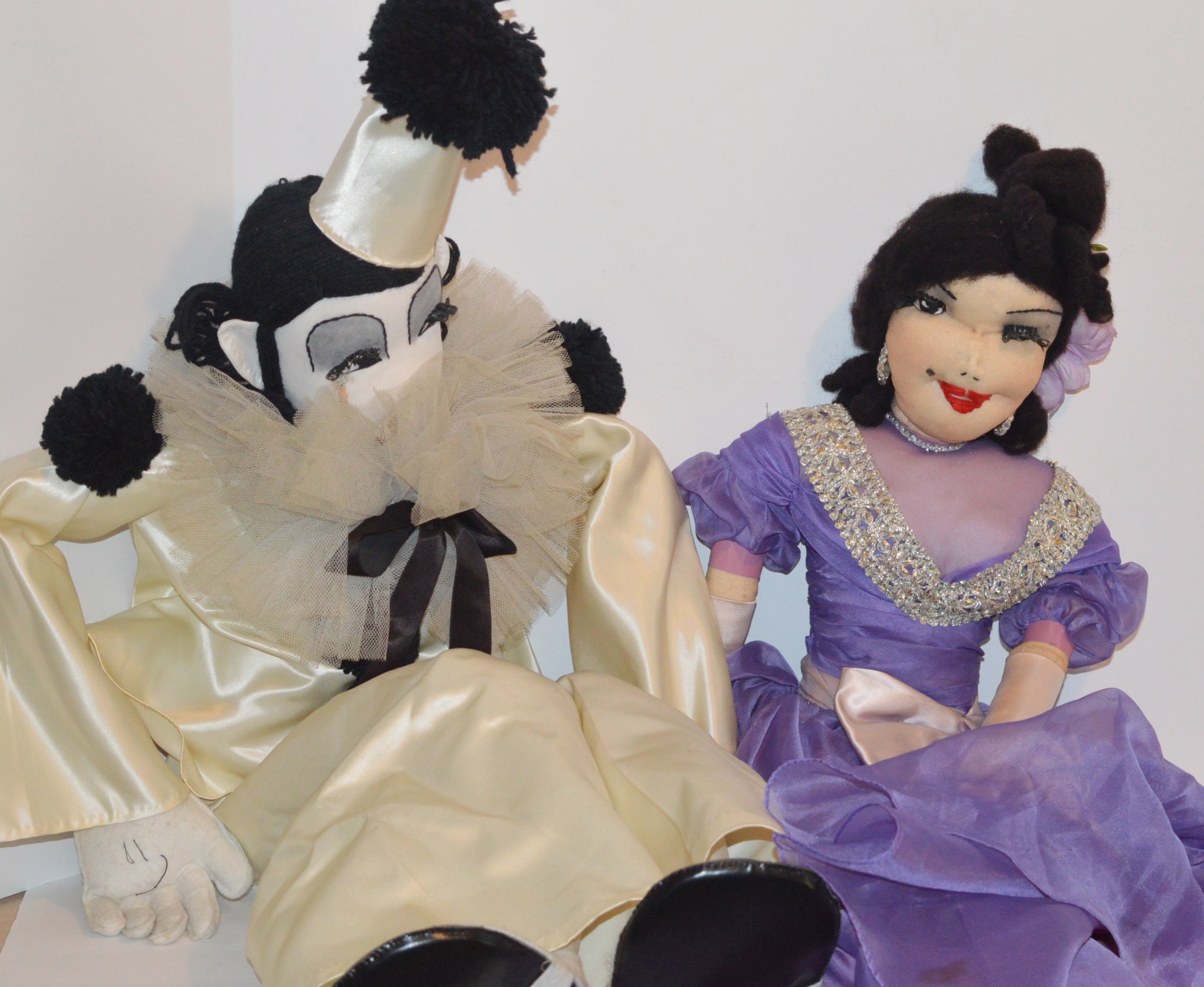 Pair of Hand Made Dolls and a Ukulele