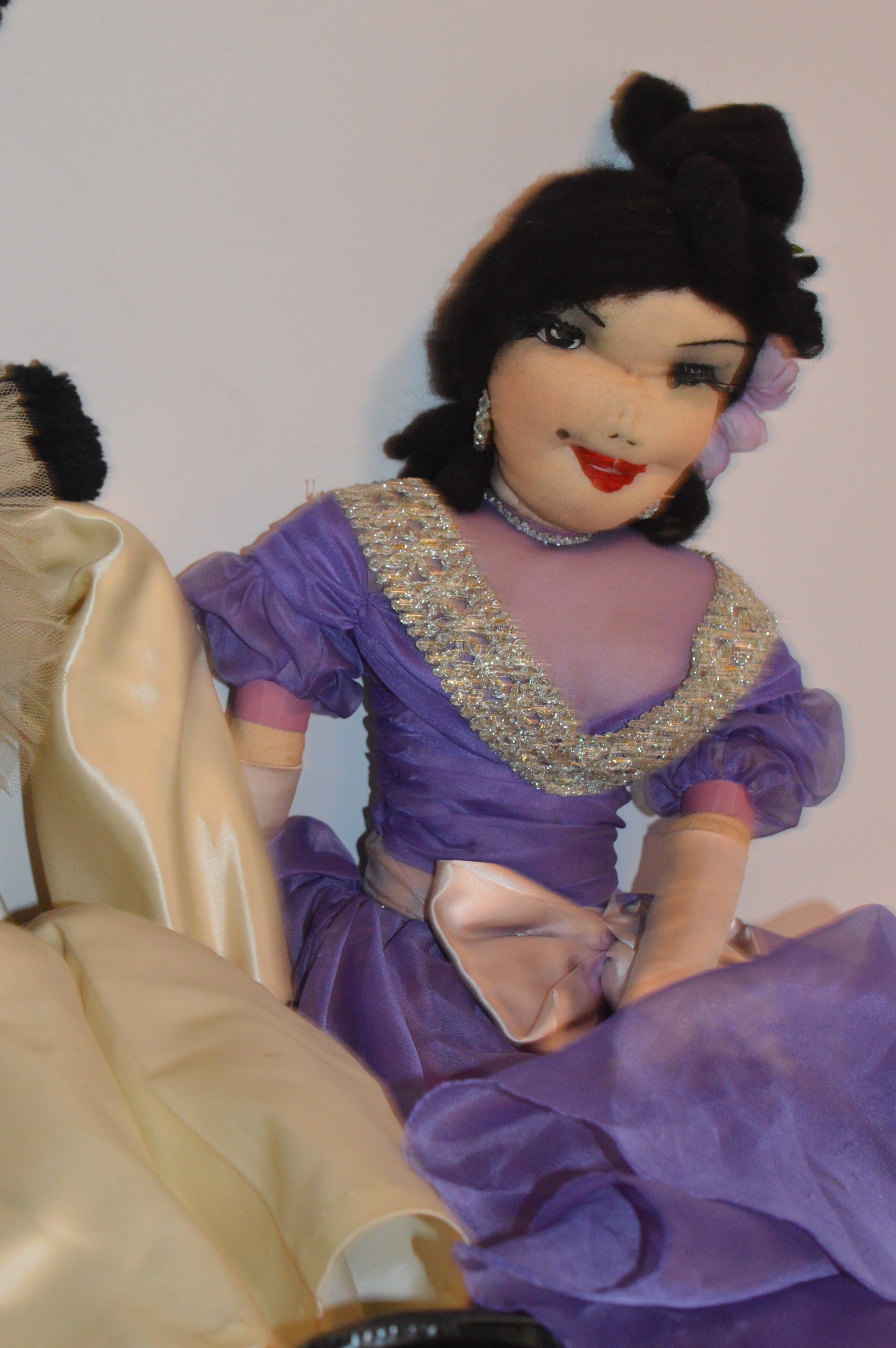 Pair of Hand Made Dolls and a Ukulele