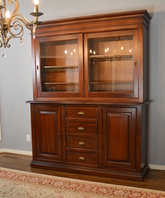Arhaus Tuscany Buffet and Illuminated Hutch