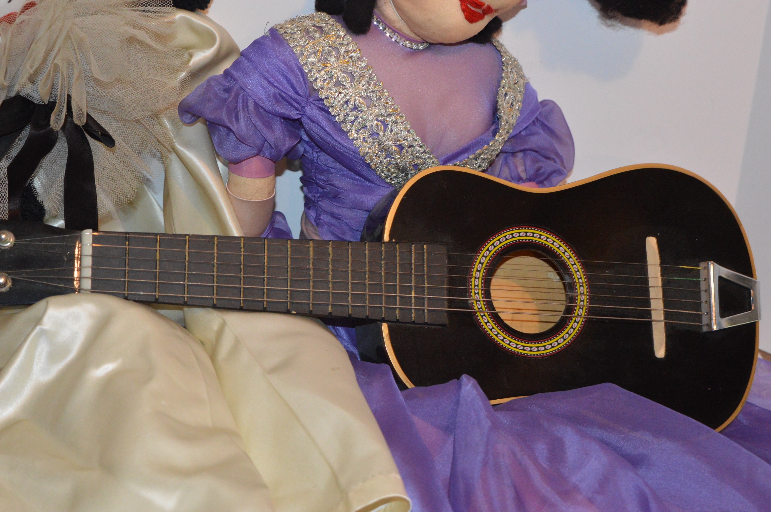 Pair of Hand Made Dolls and a Ukulele