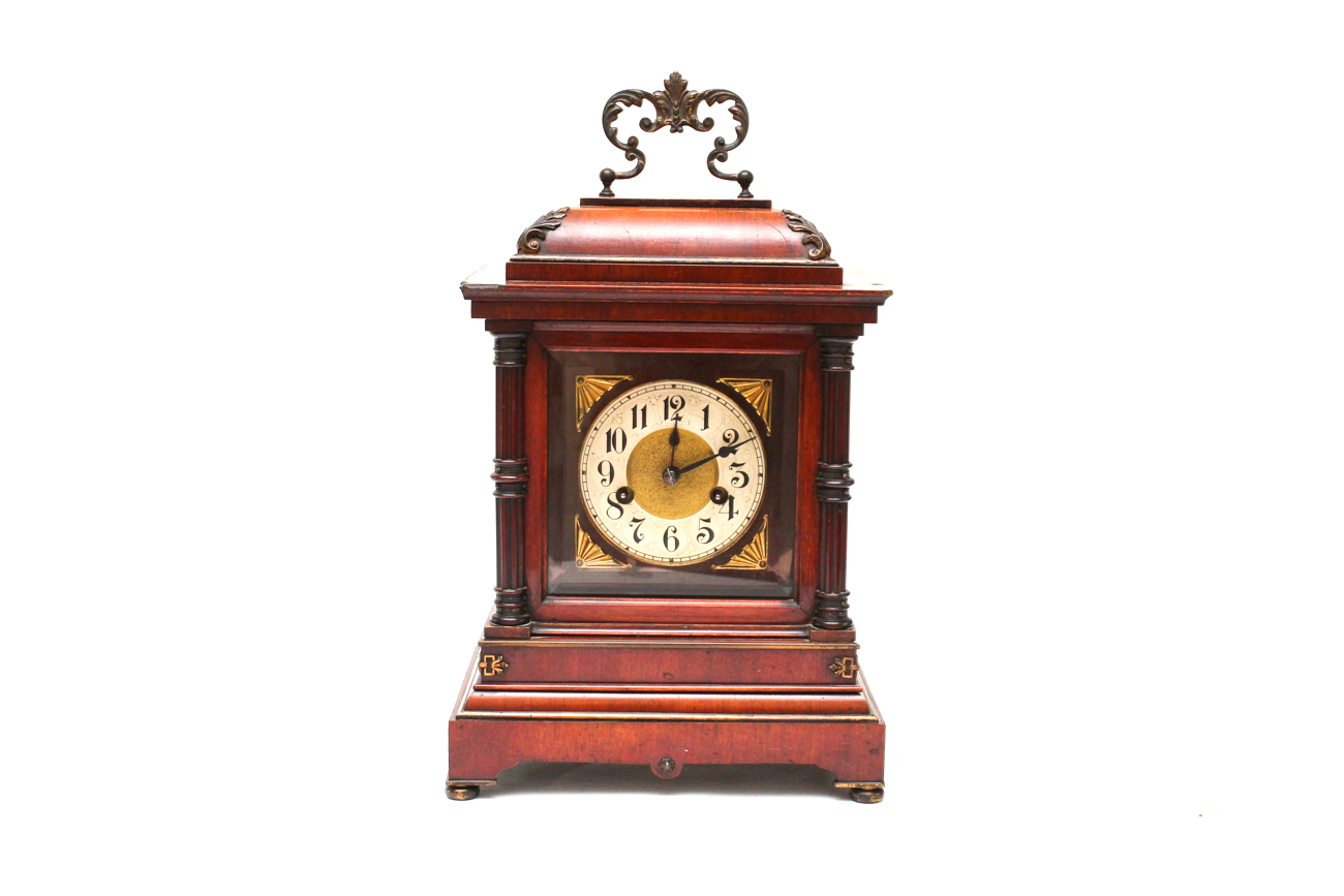 Antique Hamburg American 8 Day "Ting Tang" Mantel Clock, Circa 1882