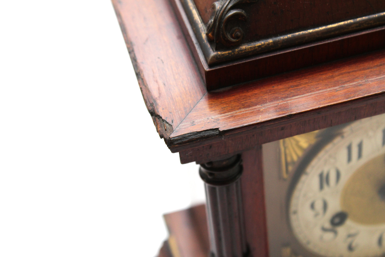 Antique Hamburg American 8 Day "Ting Tang" Mantel Clock, Circa 1882