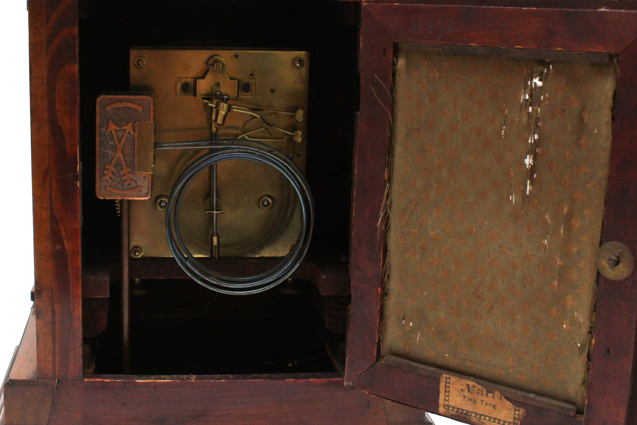 Antique Hamburg American 8 Day "Ting Tang" Mantel Clock, Circa 1882