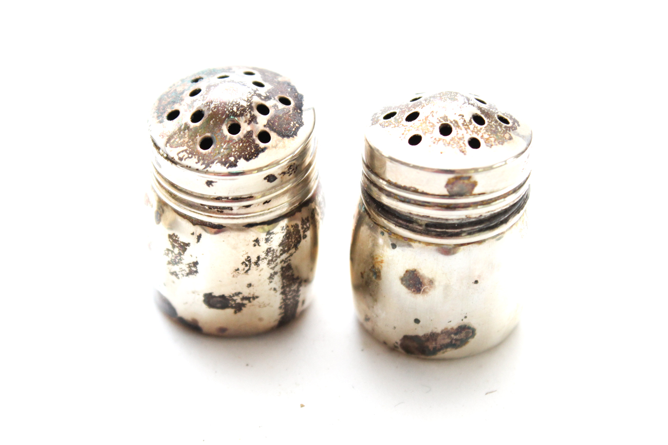 Individual Miniature Sterling Silver Salt and Pepper Shakers