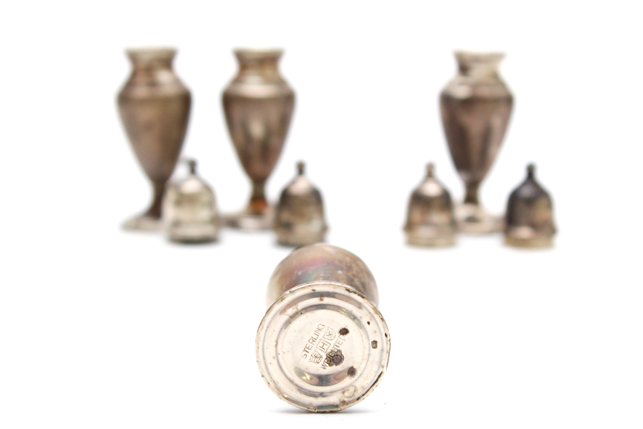 M. Fred Hirsch Co. Weighted Sterling Silver Salt and Pepper Shakers