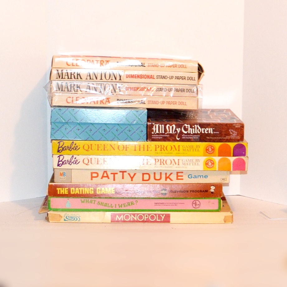 Assorted Vintage Games and One Madame Alexander Doll and Paper Doll Sets