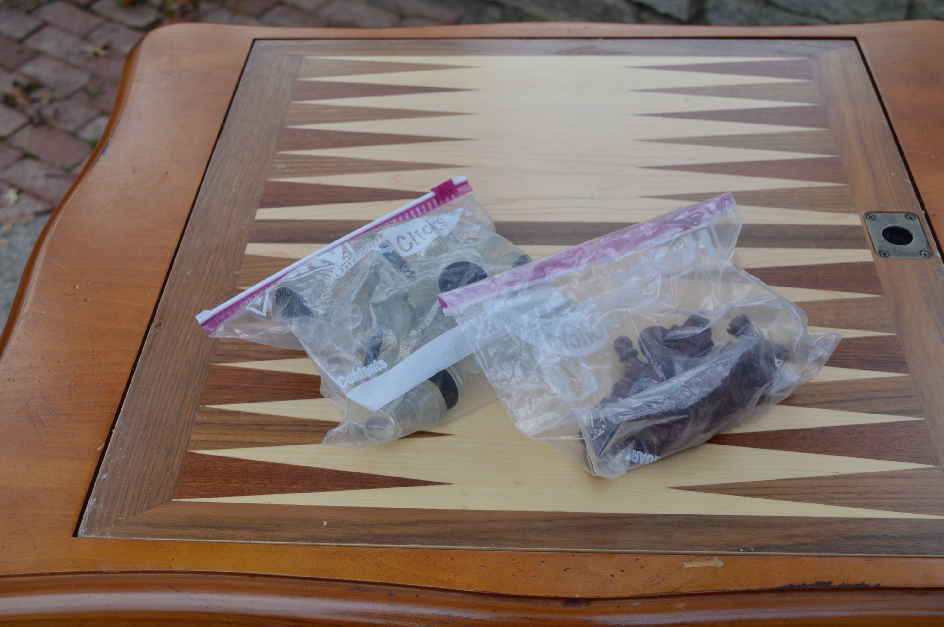 Double Sided Game Table with Carved Legs