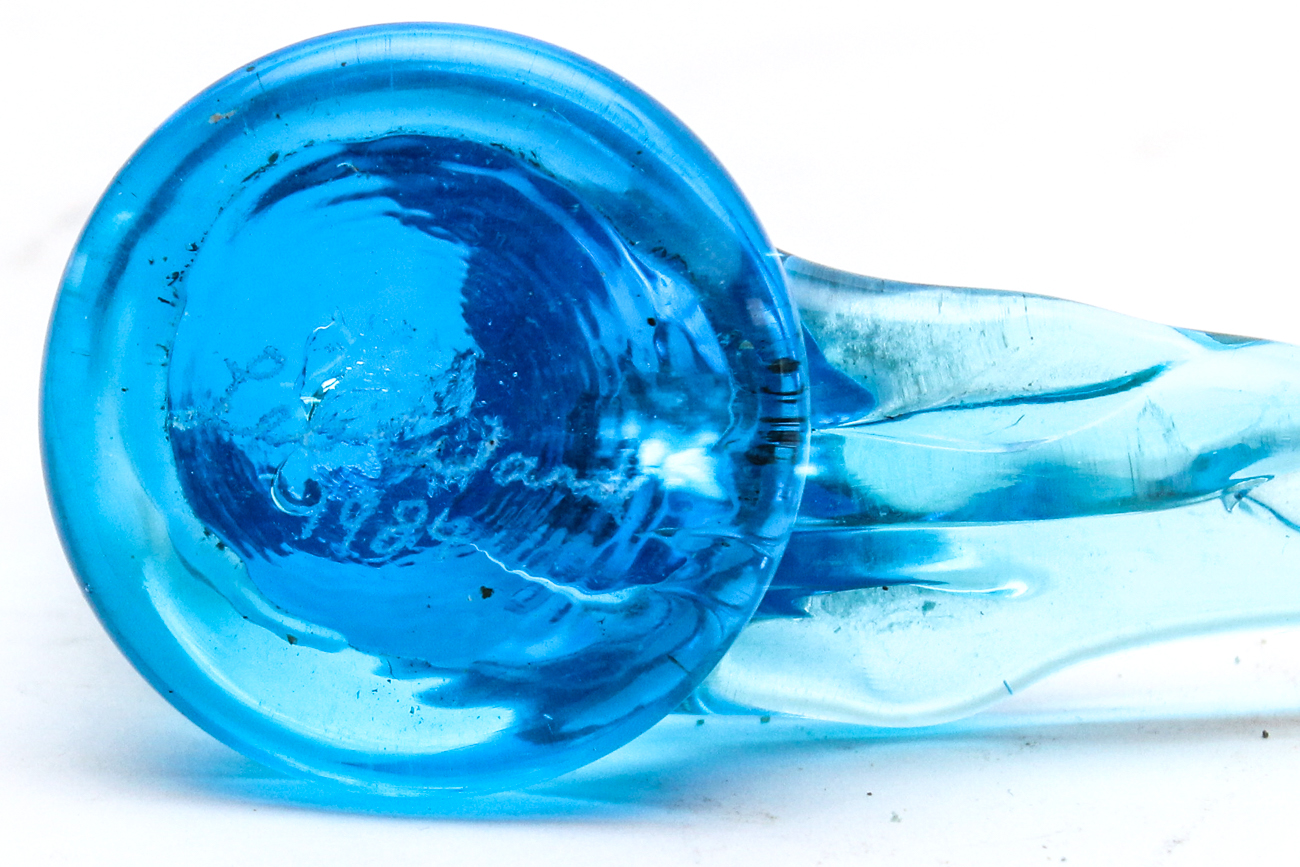 Signed Leo Ward Hand-Blown "Bluebird of Happiness" Glass Bird