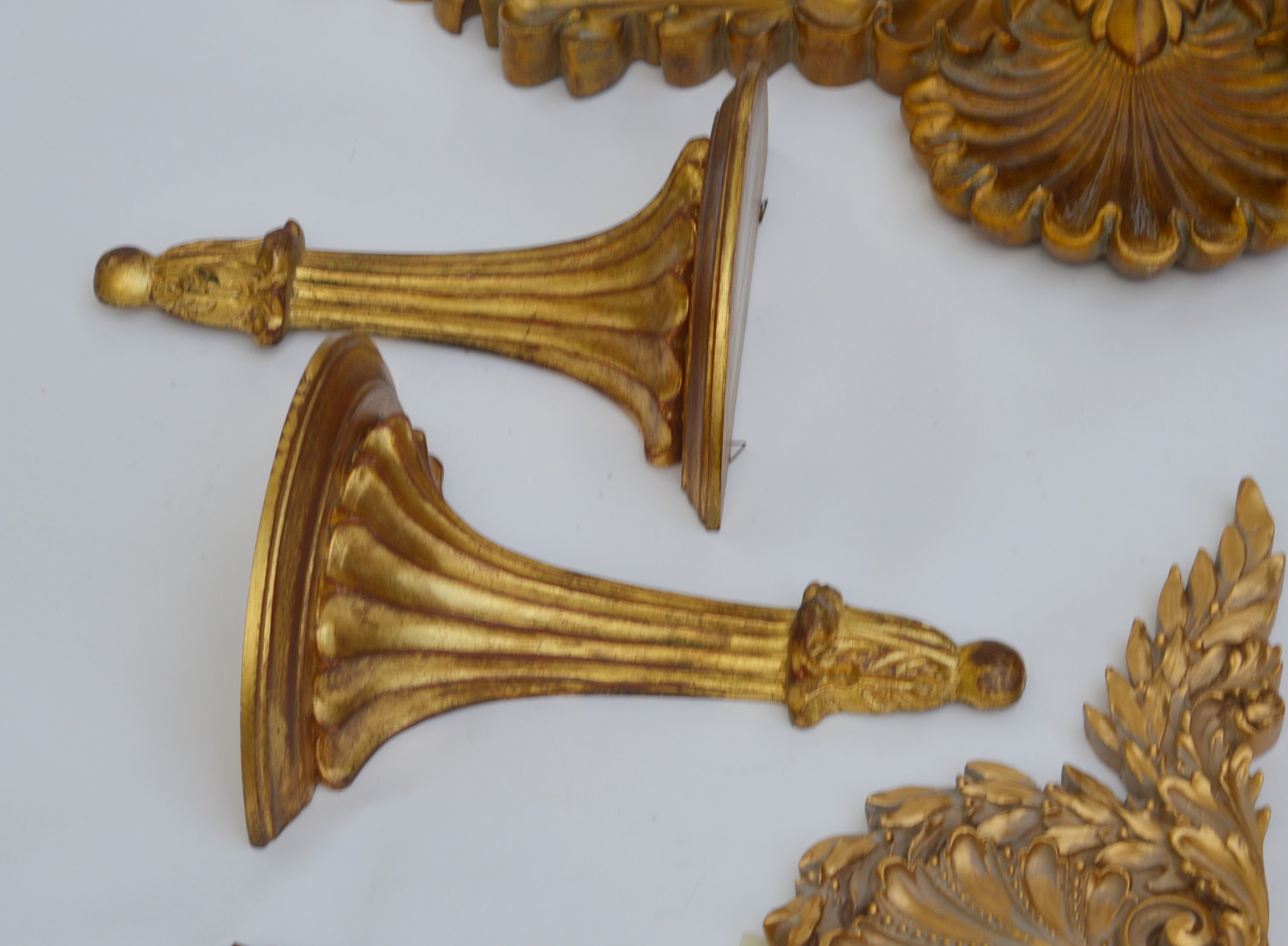 Home Decor Plaster and Wood Wall Shelves and Decor