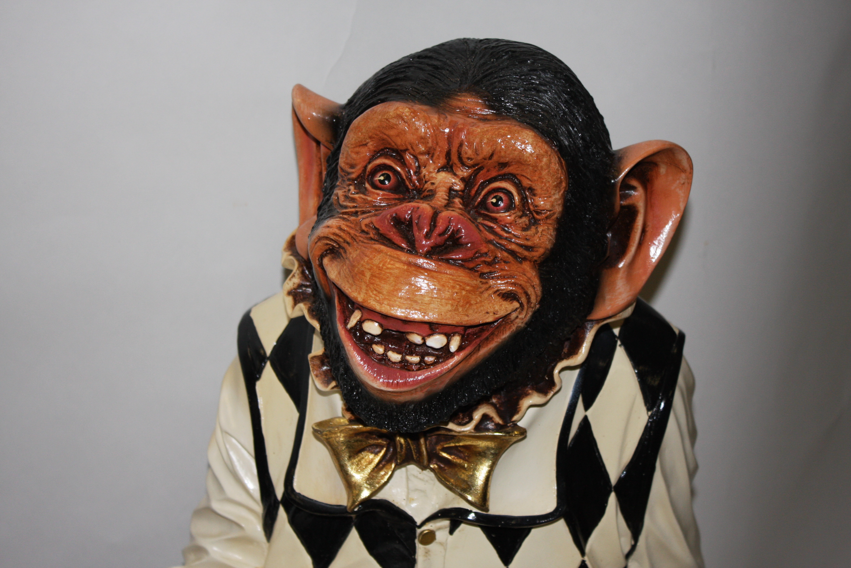 Plastic Monkey Waiter Statue