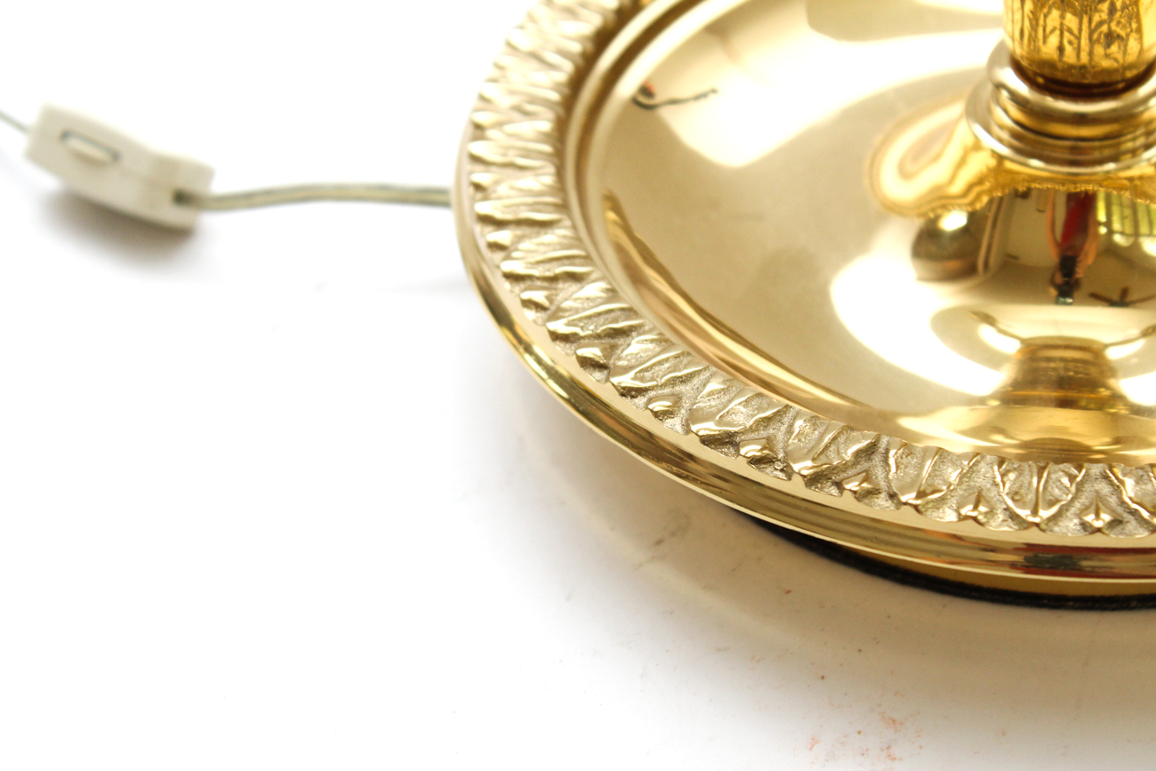 Brass Bouillotte Candelabra Table Lamp