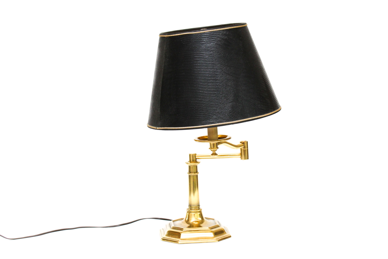 Brass Stiffel Swing Arm Table Lamp