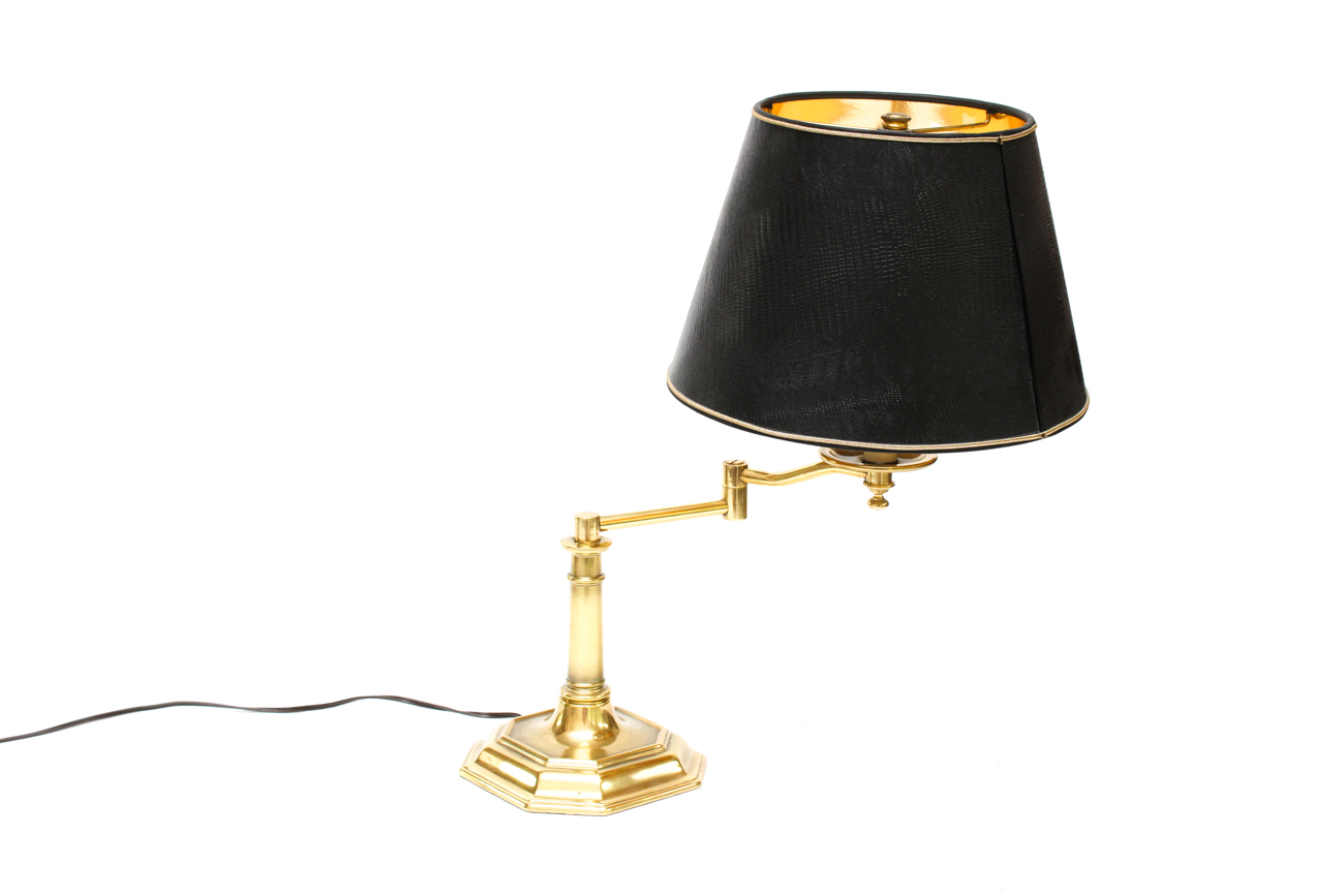 Brass Stiffel Swing Arm Table Lamp