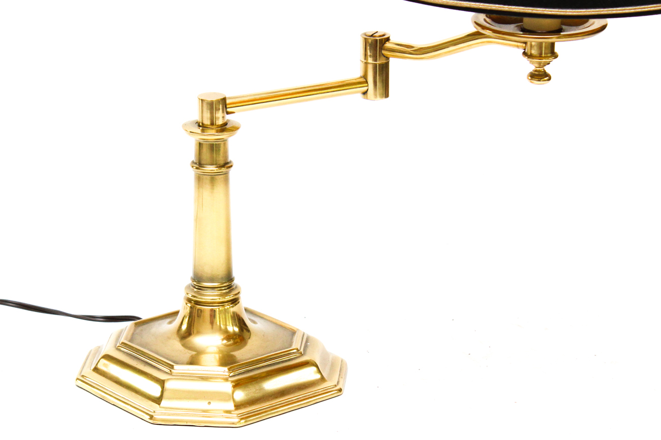 Brass Stiffel Swing Arm Table Lamp