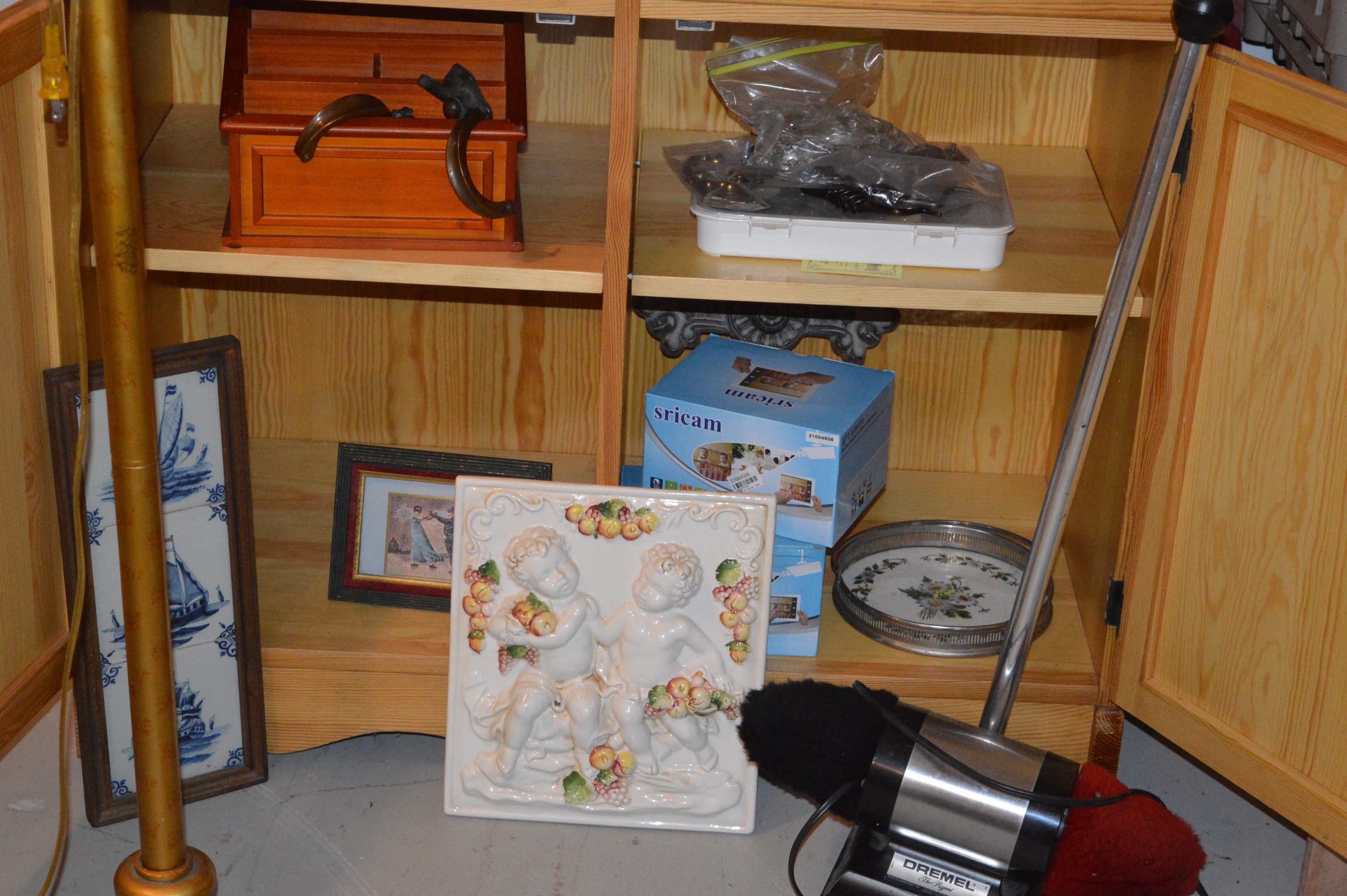 Home Decor Collection with Pine Cabinet