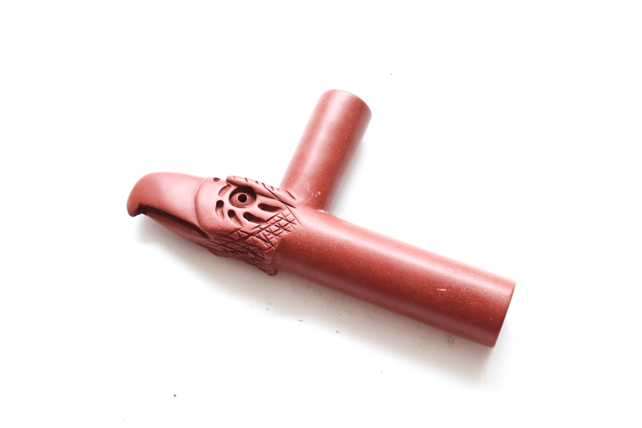 Signed Carved Catlinite Pipestone Eagle Pipe By Alan Monroe